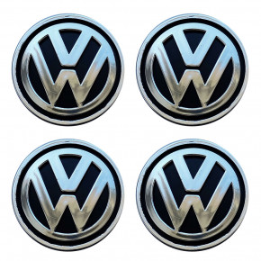 Ковпачки (заглушки) на диски Volkswagen, 60/55mm, чорний, 4шт
