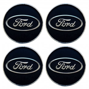 Ковпачки (заглушки) на диски Ford, 60/55mm, чорний, 4шт