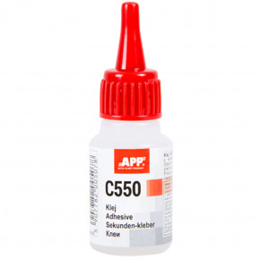 Клей цианово-акриловый для склеивания резины и пластмассы, C550, APP, 20g, 040507