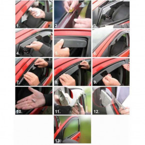 Дефлектори вікон вставні Heko Fiat Fiorino с 2008 уп. 2шт, 15160