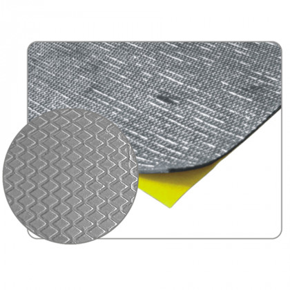 Самоклеющийся битумный шумоизоляционный лист, c алюминиевым слоем, MW 500 A, APP, 500x500mm, 050903