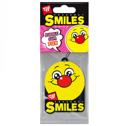 Ароматизатор сухой листик FreshWay Smiles Dry Bubble Gum (Жевательная Резинка)