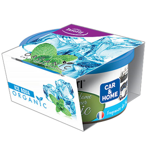 Ароматизатор для авто консерва "Organic" Ice Aqua (Крижана вода) 42г Tasotti