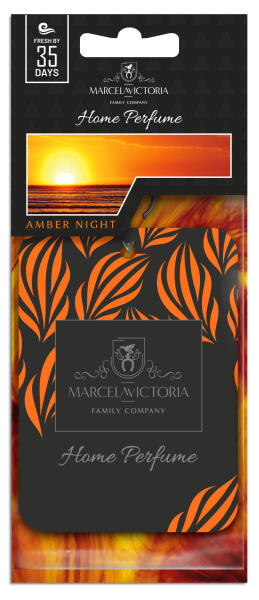 Ароматизатор для авто листочок "M&V Home Paper Freshener" Amber Night (Бурштинова ніч) Tasotti