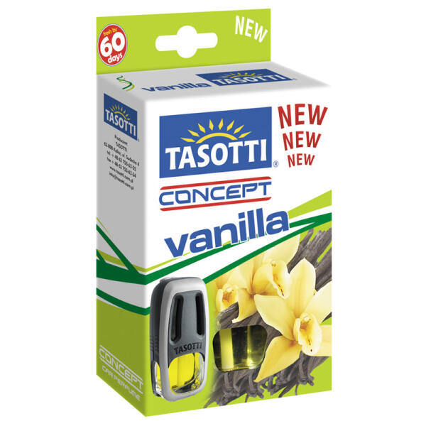 Ароматизатор для авто на обдув "Concept" Vanilla (Ваніль) 8мл Tasotti