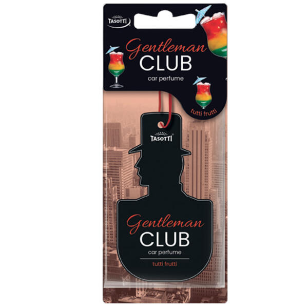 Ароматизатор для авто листочок "GentlemanClub" Tutti Frutti (Тутті Фрутті) Tasotti