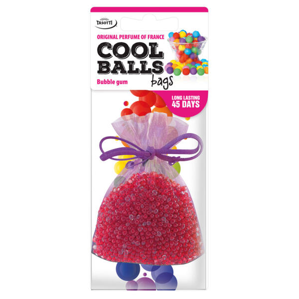 Ароматизатор для авто мішочок "Cool Balls" Bubble Gum (Жувальна гумка) 25г Tasotti