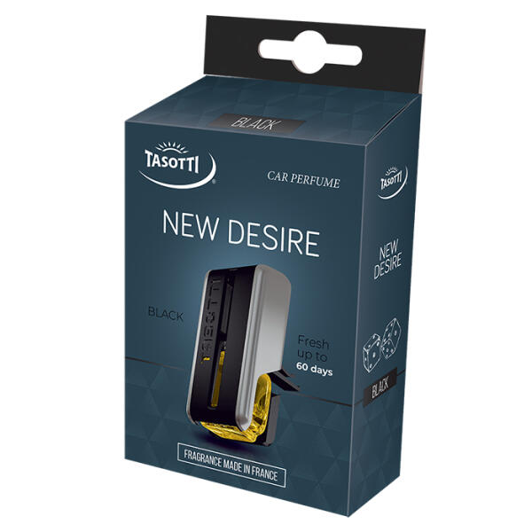 Ароматизатор для авто на обдув "New Desire" Black (Чорний) 8мл Tasotti