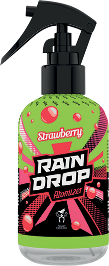 Ароматизатор для авто спрей "Rain Drop" Strawberry (Полуниця) 200мл Tasotti