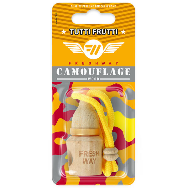 Ароматизатор для авто пробка "Camouflage Wood" Tutti Frutti (Тутті Фрутті) 5мл FreshWay