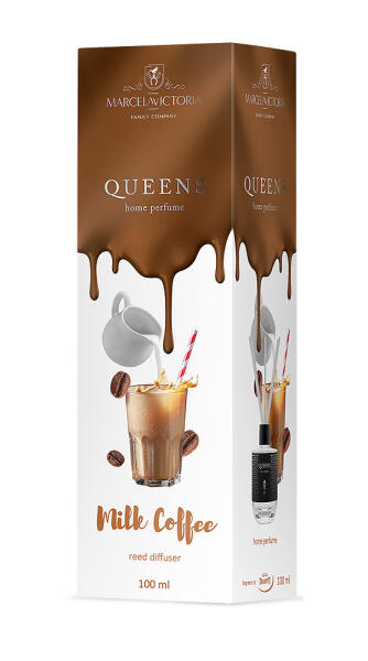 Аромадифузор для дому "Queens White" Milk Coffee (Кава з молоком) 100мл Marcela&Victoria