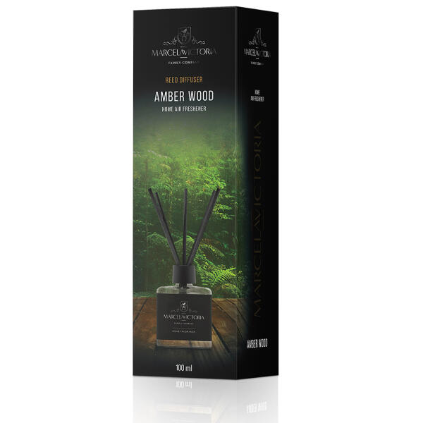 Аромадифузор для дому "Reed Diffuser" Amber Wood (Бурштинове дерево) 100мл Marcela&Victoria