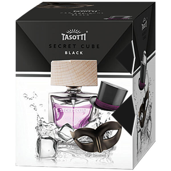 Ароматизатор для авто спрей-пробка "Secret Cube" Black (Чорний) 50мл Tasotti