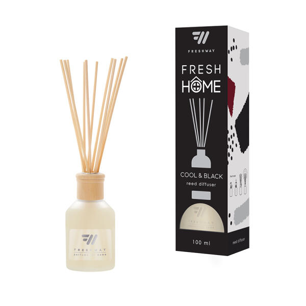 Аромадифузор для дому "FreshHome" Cool and Black (Чорний Лід) 100мл FreshWay