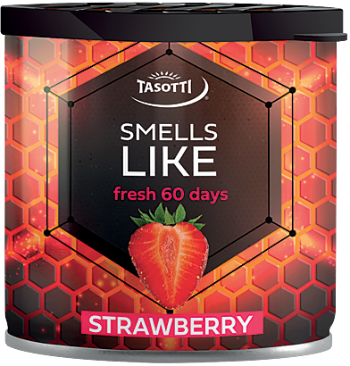 Ароматизатор для авто гелевий "Smells Like" Strawberry (Полуниця) 80мл Tasotti