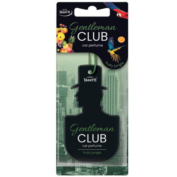 Ароматизатор для авто листочок "GentlemanClub" Fruity Jungle (Фруктові джунглі) Tasotti