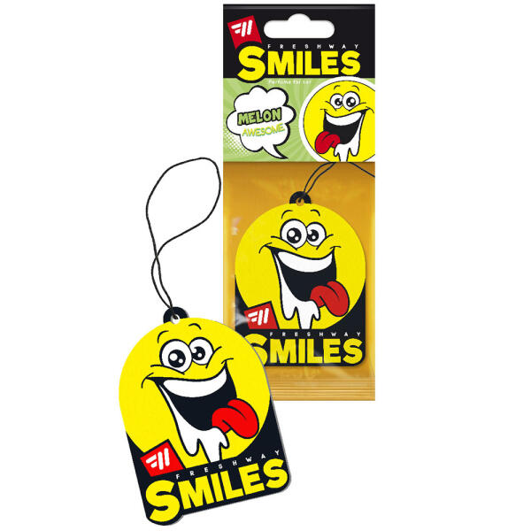 Ароматизатор для авто листочок "Smiles Dry" Melon (Диня) FreshWay