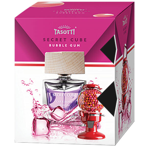 Ароматизатор для авто спрей-пробка "Secret Cube" Bubble Gum (Жувальна гумка) 50мл Tasotti