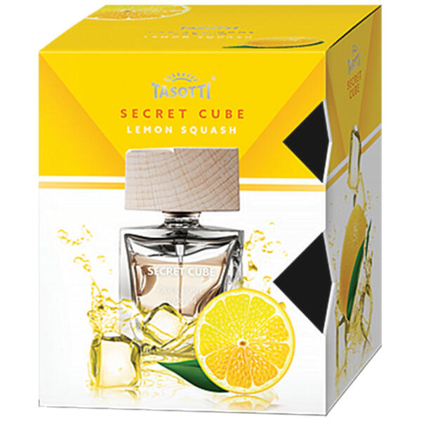 Ароматизатор для авто спрей-пробка "Secret Cube" Lemon Squash (Лимонний сквош) 50мл Tasotti