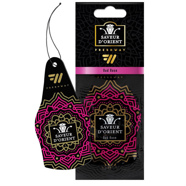 Ароматизатор для авто листочок "Saveur D'Orient" Oud Rose FreshWay