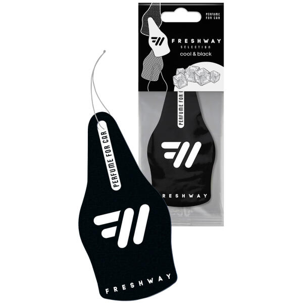 Ароматизатор для авто листочок "Selection" Cool and Black (Чорний лід) FreshWay