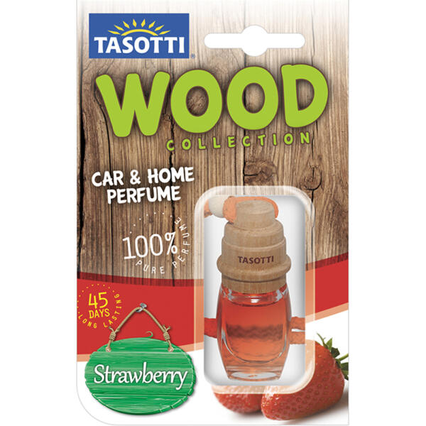 Ароматизатор для авто пробка "Wood" Strawberry (Полуниця) 7мл Tasotti