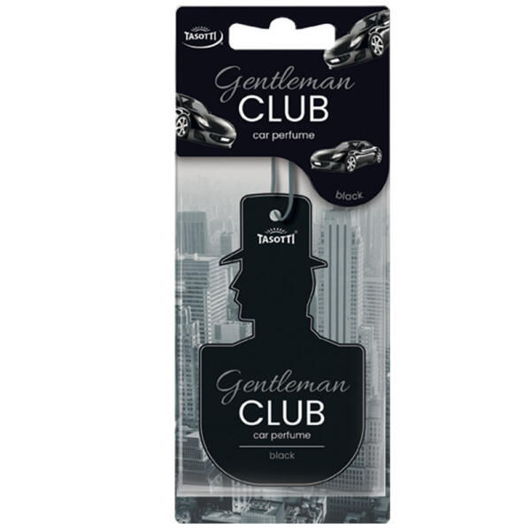 Ароматизатор для авто листочок "GentlemanClub" Black (Чорний) Tasotti