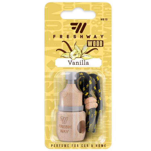 Ароматизатор для авто пробка "Wood Blister" Vanilla (Ваніль) 5мл FreshWay