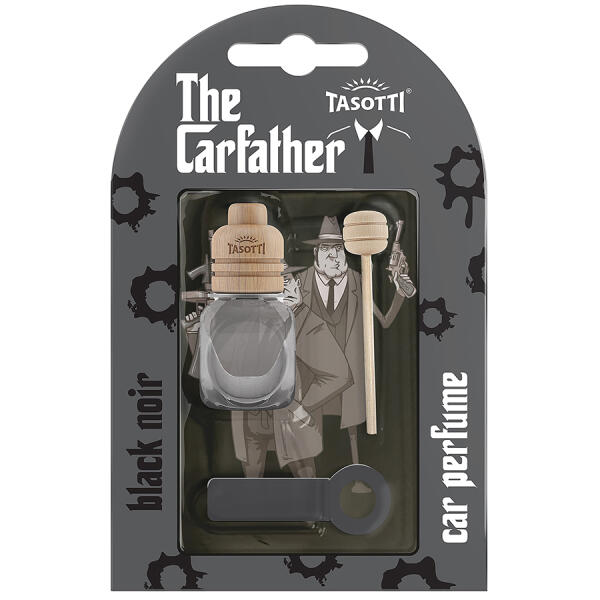 Ароматизатор для авто на обдув "Carfather Wood" Black Noir (Чорний Нуар) 7мл Tasotti