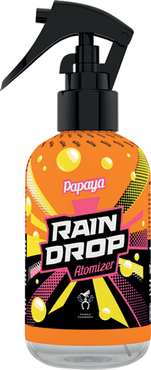 Ароматизатор для авто спрей "Rain Drop" Papaya (Папая) 200мл Tasotti