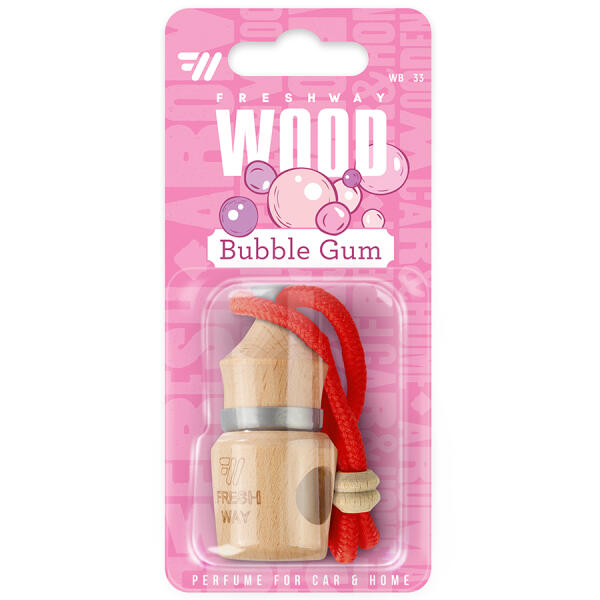 Ароматизатор для авто пробка "Wood Blister" Bubble Gum (Жувальна гумка) 5мл FreshWay