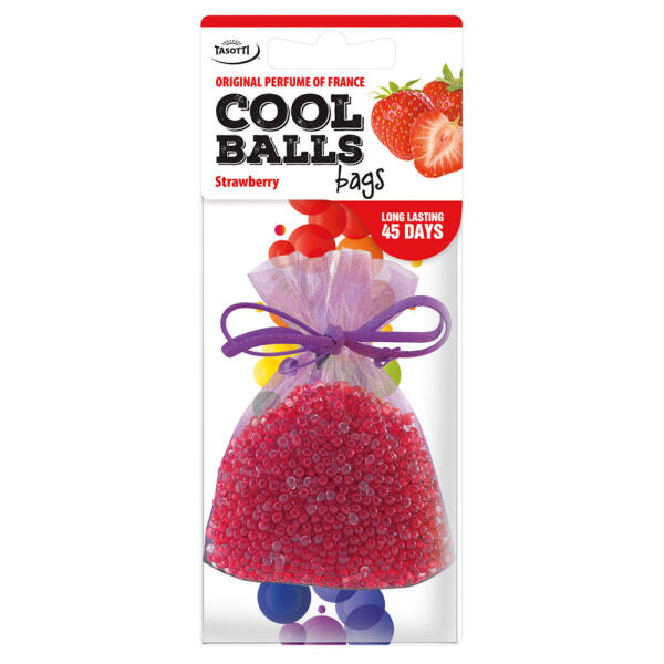Ароматизатор для авто мішочок "Cool Balls" Strawberry (Полуниця) 25г Tasotti