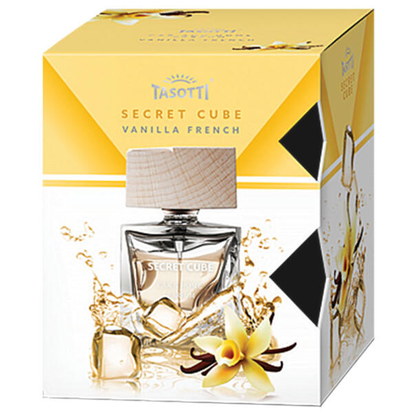 Ароматизатор для авто спрей-пробка "Secret Cube" Vanilla French (Французька ваніль) 50мл Tasotti