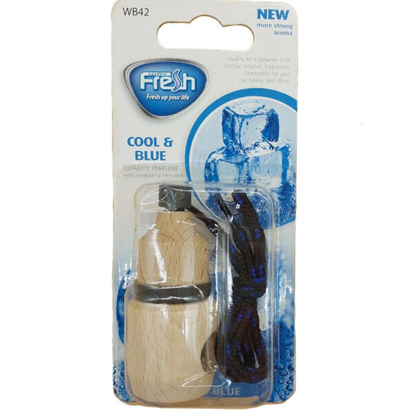 Ароматизатор для авто пробка "Wood Blister" Cool and Blue (Синій лід) 5мл FreshWay