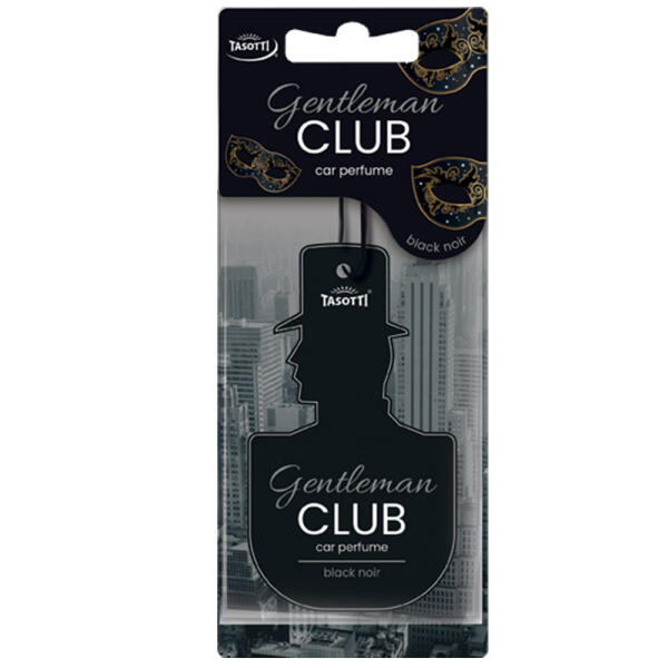 Ароматизатор для авто листочок "GentlemanClub" Black Noir (Чорний Нуар) Tasotti