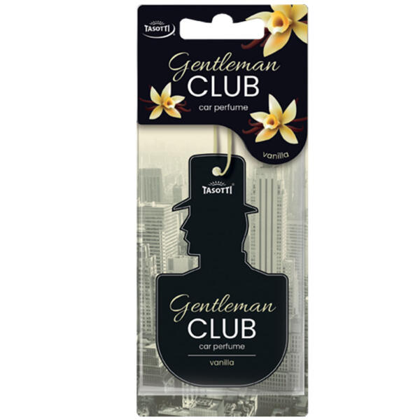 Ароматизатор для авто листочок "GentlemanClub" Vanilla (Ваніль) Tasotti