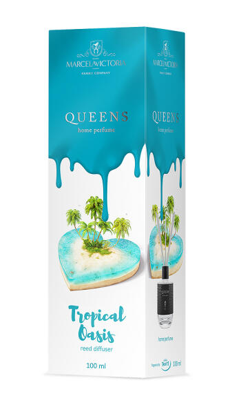 Аромадифузор для дому "Queens White" Tropical Oasis (Тропічний оазис) 100мл Marcela&Victoria
