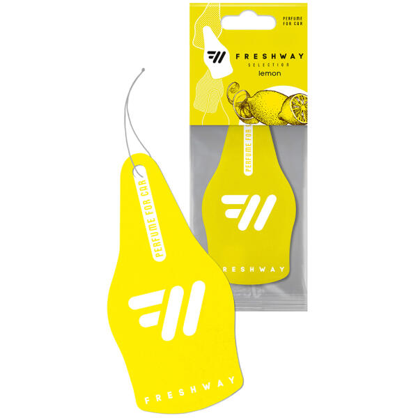 Ароматизатор для авто листочок "Selection" Lemon (Лимон) FreshWay