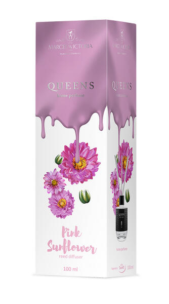 Аромадифузор для дому "Queens White" Pink Sunflower (Розовий соняшник) 100мл Marcela&Victoria