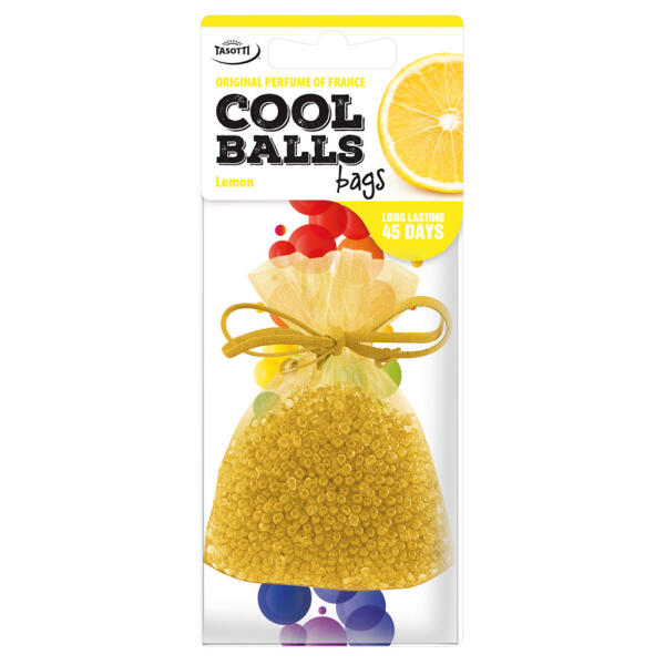 Ароматизатор для авто мішочок "Cool Balls" Lemon (Лимон) 25г Tasotti