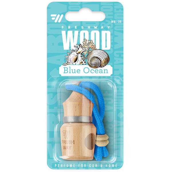 Ароматизатор для авто пробка "Wood Blister" Blue Ocean (Океан) 5мл FreshWay