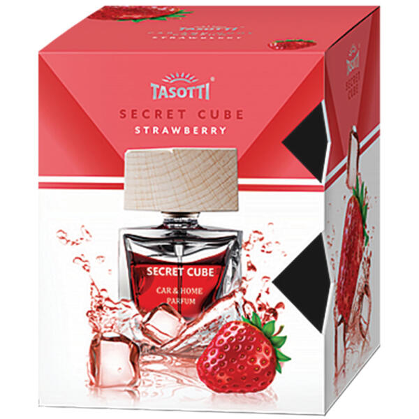 Ароматизатор для авто спрей-пробка "Secret Cube" Strawberry (Полуниця) 50мл Tasotti