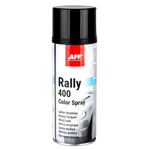 Акрилова аерозольна фарба APP Rally чорний блиск 400мл 210124