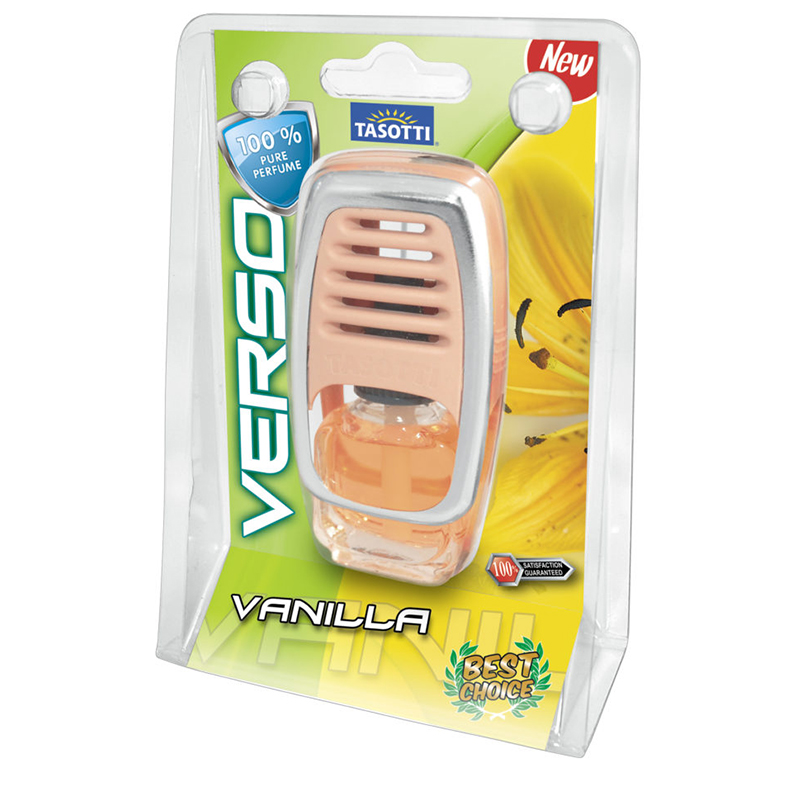 Ароматизатор для авто на обдув "Verso" Vanilla (Ваніль) 8мл Tasotti