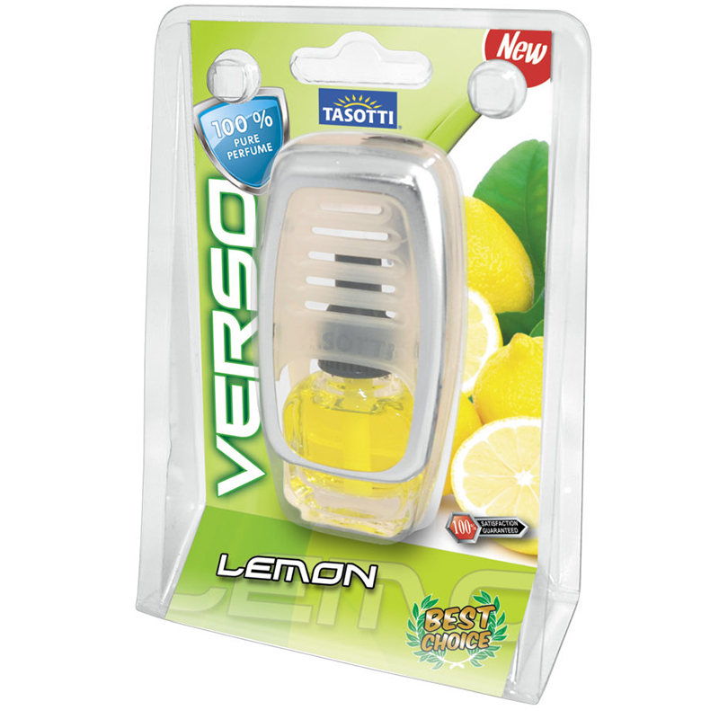 Ароматизатор для авто на обдув "Verso" Lemon (Лимон) 8мл Tasotti