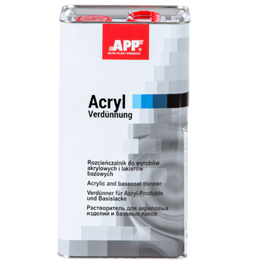 APP  Розчинник APP Acryl Verdunnun норм. 5l ( для акрилових і базових продуктів)