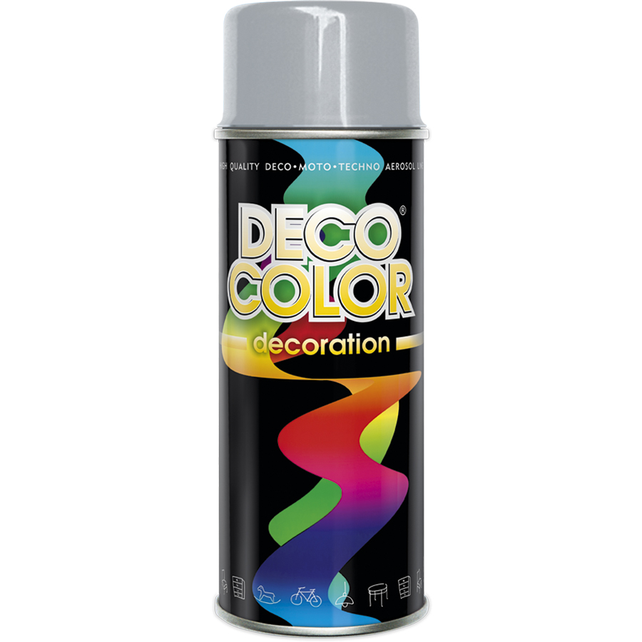Deco Сolor  Фарба аерозольна Decoration RAL9006 Срібний 400 мл