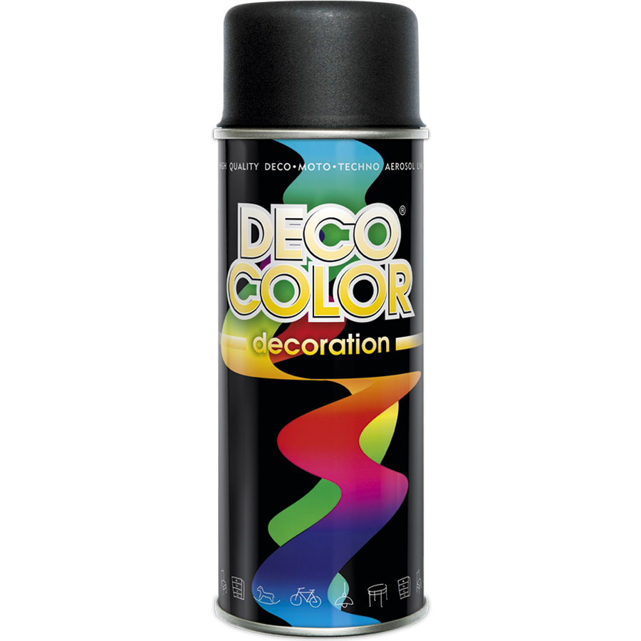 Deco Сolor  Фарба аерозольна Decoration RAL9005 Чорний мат 400 мл