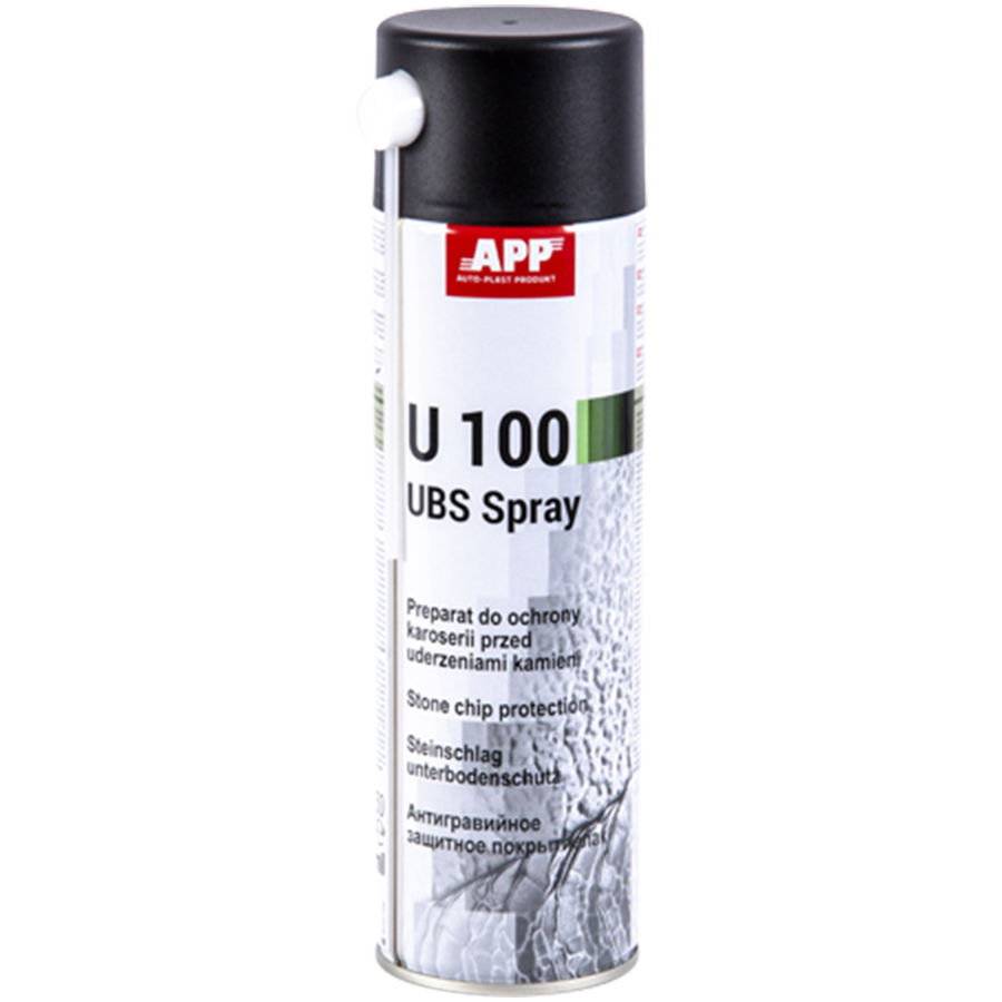 APP  Антигравій APP U100 UBS 500ml, чорний, в аерозолі, з шлангом