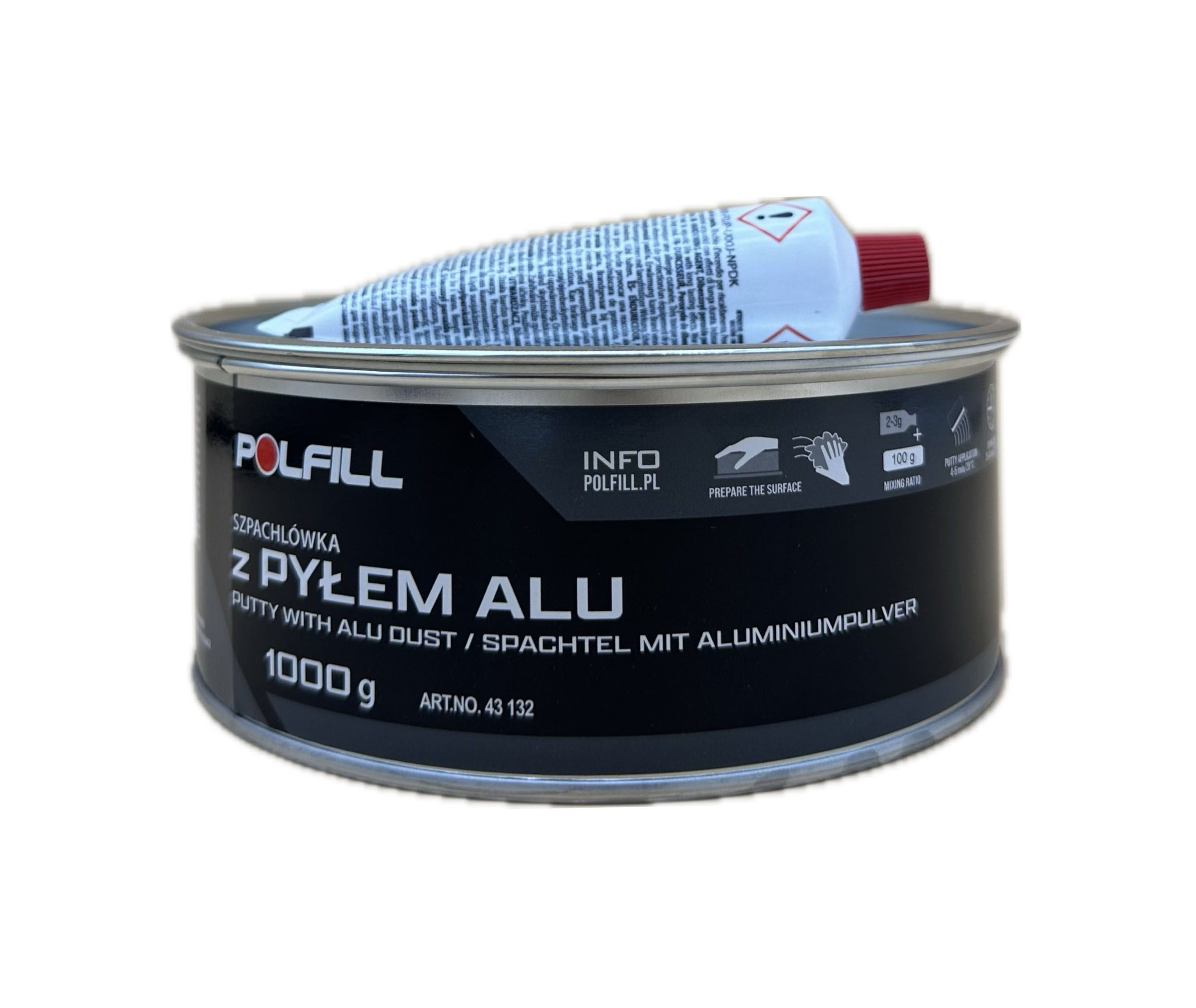 Polfill  Шпатлівка з алюмінієм Polfill  з зат.1,0kg
